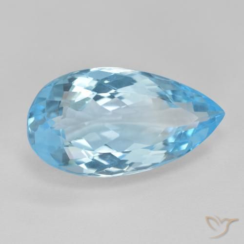 9,17 ctw natürlicher Swiss Blue Topas, Birnenform, VVS-VS