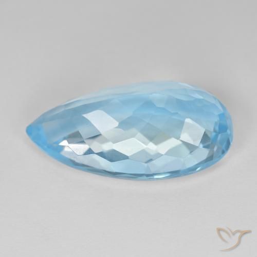 9,17 ctw natürlicher Swiss Blue Topas, Birnenform, VVS-VS