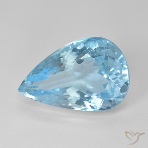 9,17 ctw natürlicher Swiss Blue Topas, Birnenform, VVS-VS