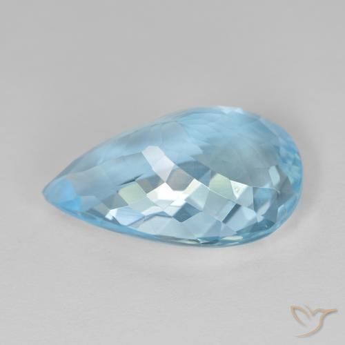9,17 ctw natürlicher Swiss Blue Topas, Birnenform, VVS-VS