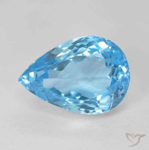 13.59ct Natürlicher Swiss Blue Topas, Birnenform, VVS-VS