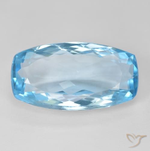 15.21ct Natürlicher Swiss Blue Topas, Kissen, VVS-VS