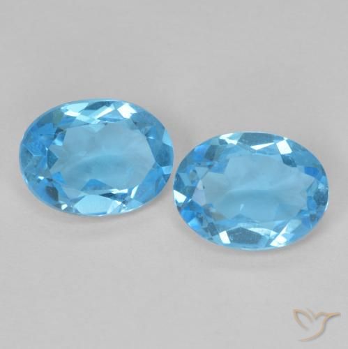 2.76 ct natürliche Swiss Blue Topas-Edelsteine, Oval, VS