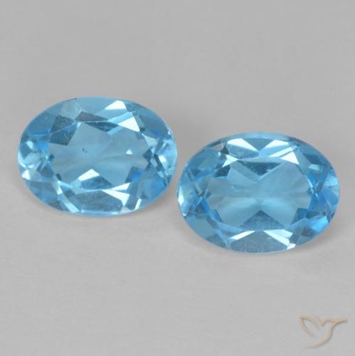 3.06ctw Natürlicher Swiss Blue Topas, Oval, VVS-VS