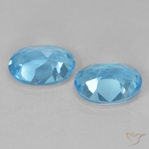3.06 ct natürliche Swiss Blue Topas-Edelsteine, Oval, VVS-VS