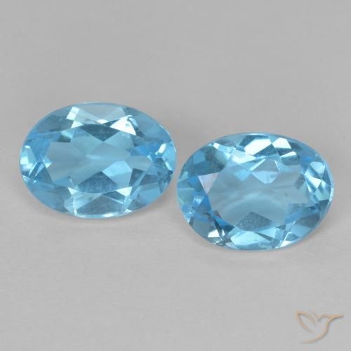 2.95ctw Natürlicher Swiss Blue Topas, Oval, VVS-VS