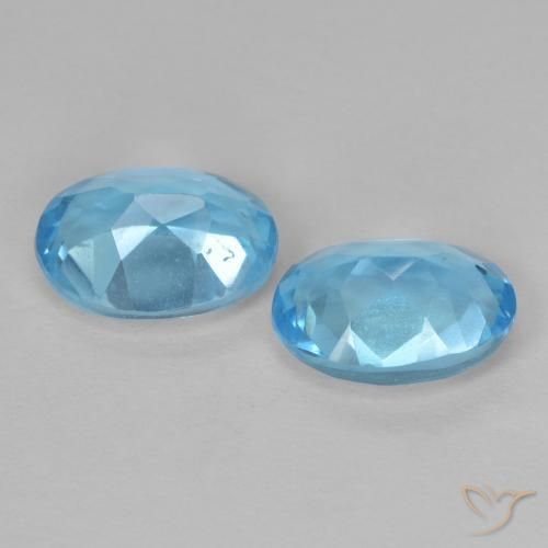 2.95 ct natürliche Swiss Blue Topas-Edelsteine, Oval, VVS-VS