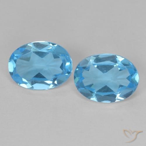 2.61ctw Natürlicher Swiss Blue Topas, Oval, VVS-VS