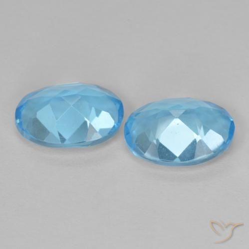 2.61 ct natürliche Swiss Blue Topas-Edelsteine, Oval, VVS-VS