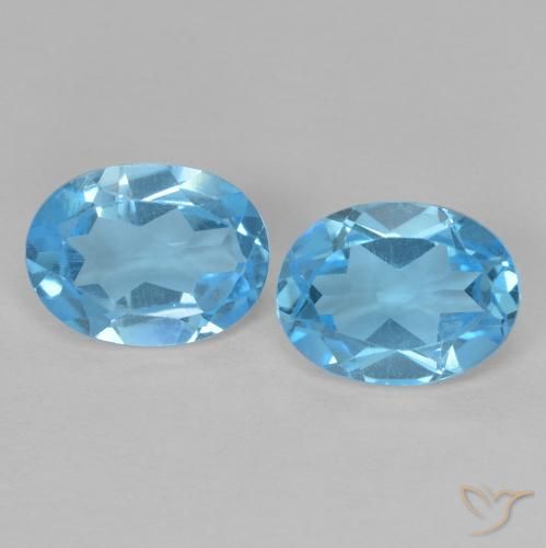 2.69ctw Natürlicher Swiss Blue Topas, Oval, VVS-VS