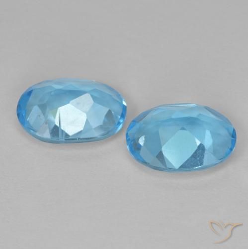 2.69 ct natürliche Swiss Blue Topas-Edelsteine, Oval, VVS-VS