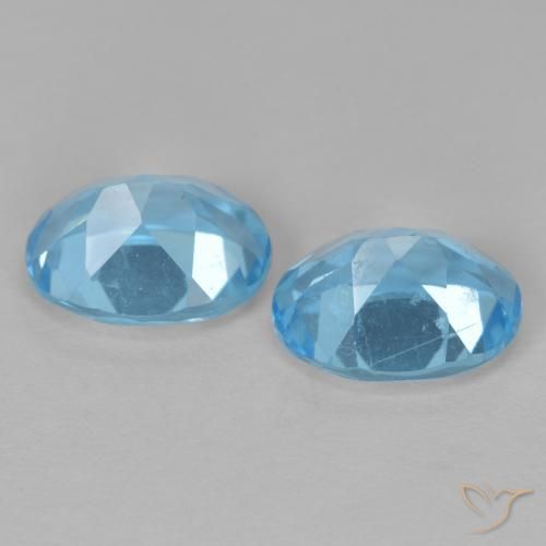 3.38 ct natürliche Swiss Blue Topas-Edelsteine, Oval, VVS-VS