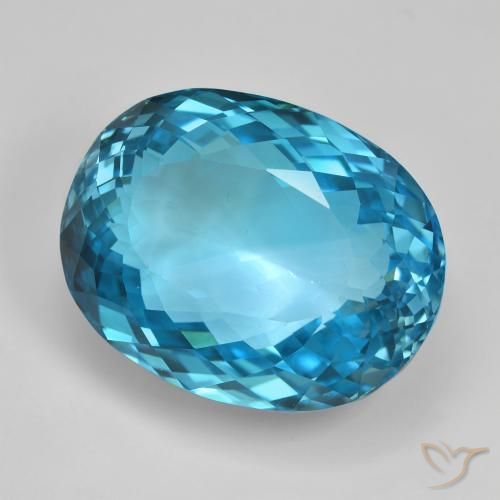 9,17 ctw natürlicher Swiss Blue Topas, Oval, VVS