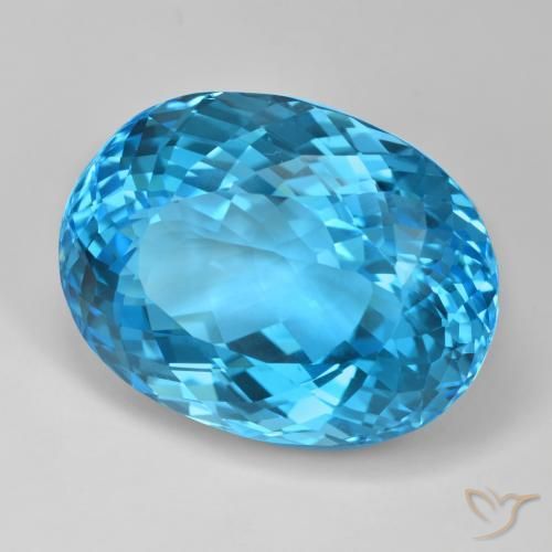 9,17 ctw natürlicher Swiss Blue Topas, Oval, VVS