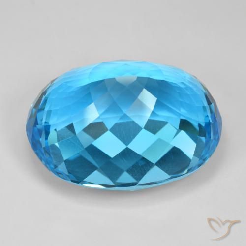 9,17 ctw natürlicher Swiss Blue Topas, Oval, VVS