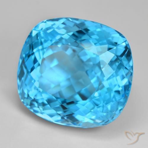 9,17 ctw natürlicher Swiss Blue Topas, Kissen, VVS