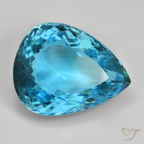 9,17 ctw natürlicher Swiss Blue Topas, Birnenform, IF