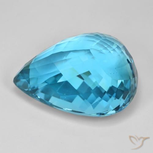 9,17 ctw natürlicher Swiss Blue Topas, Birnenform, IF