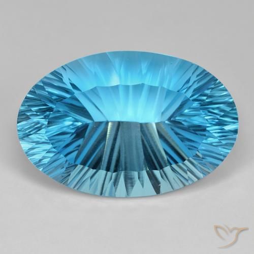 69.73ct Natürlicher Swiss Blue Topas, Oval, IF