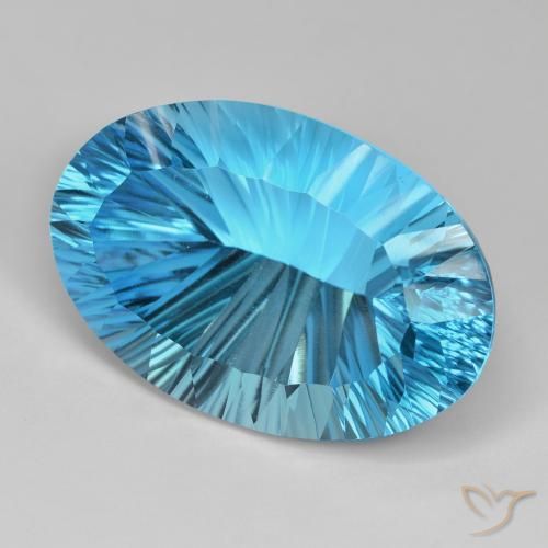 9,17 ctw natürlicher Swiss Blue Topas, Oval, IF