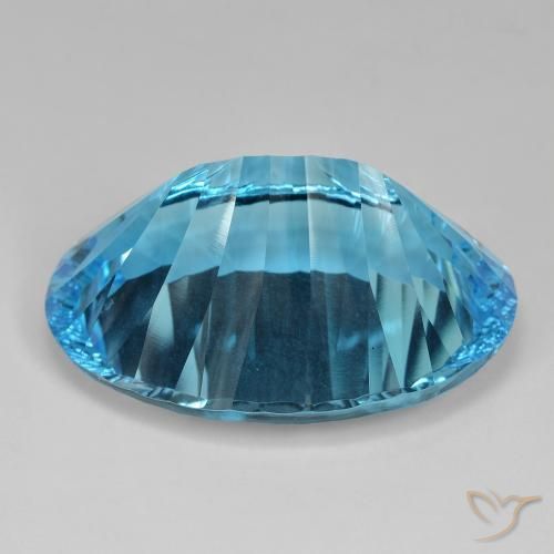 9,17 ctw natürlicher Swiss Blue Topas, Oval, IF