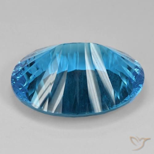 9,17 ctw natürlicher Swiss Blue Topas, Oval, IF