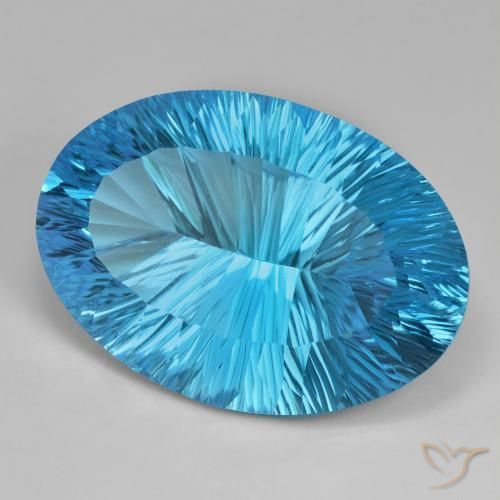9,17 ctw natürlicher Swiss Blue Topas, Oval, IF