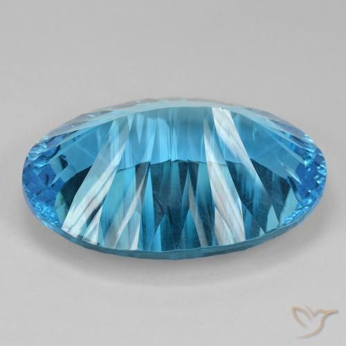 9,17 ctw natürlicher Swiss Blue Topas, Oval, IF
