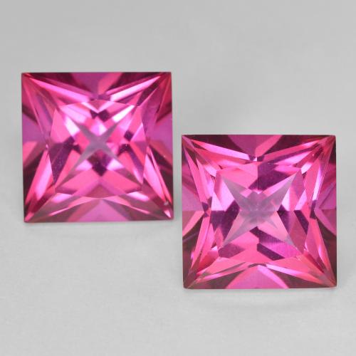 12,16 ct natürliche rosafarbener Topas-Edelsteine, Quadrat, VVS-VS