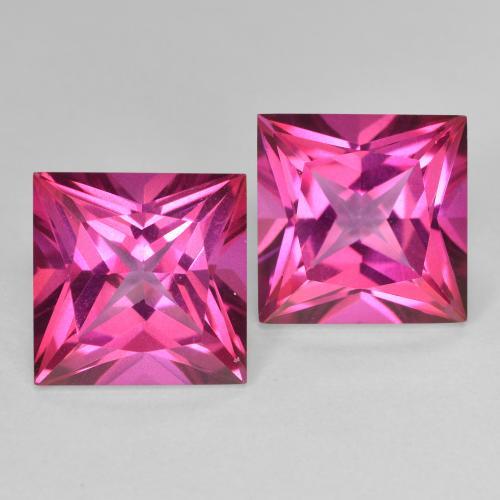 12,16 ct natürliche rosafarbener Topas-Edelsteine, Quadrat, VVS-VS