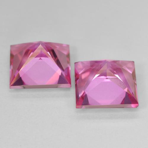 12,16 ct natürliche rosafarbener Topas-Edelsteine, Quadrat, VVS-VS