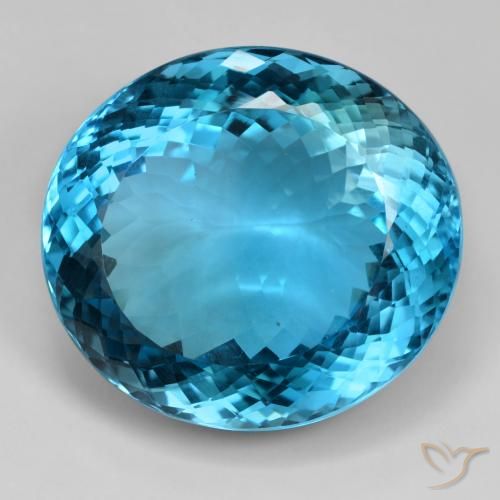 88.10ct Natürlicher London Blau Topas, Oval, IF