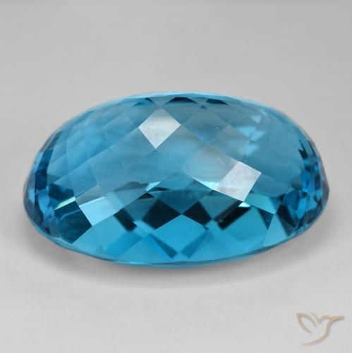 9,17 ctw natürlicher London Blau Topas, Oval, IF