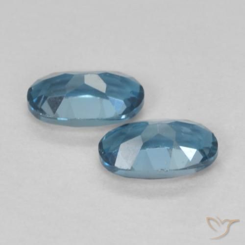 0,60 ct natürliche London Blue Topas-Edelsteine, Oval Schliff, VVS-VS