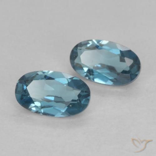 0.60 ct natürliche London Blau Topas-Edelsteine, Oval, VVS-VS