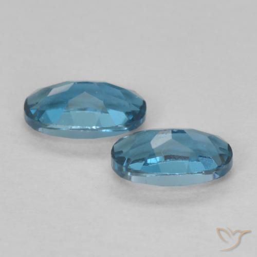 0.60 ct natürliche London Blau Topas-Edelsteine, Oval, VVS-VS