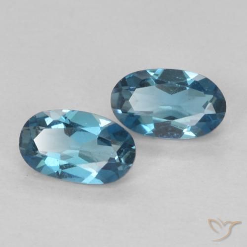 0.59 ct natürliche London Blau Topas-Edelsteine, Oval, VVS-VS