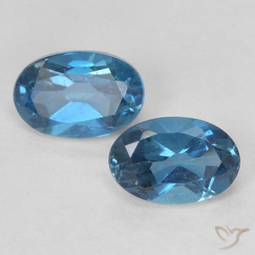 1.26ctw Natürlicher London Blau Topas, Oval, VS
