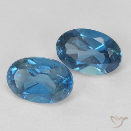 1.26 ct natürliche London Blau Topas-Edelsteine, Oval, VS