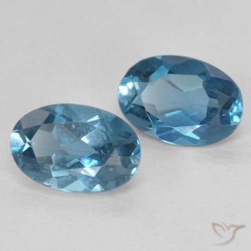1.22 ct natürliche London Blau Topas-Edelsteine, Oval, VS
