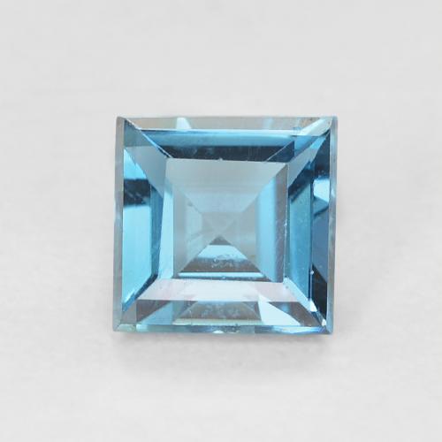 0.79ct Natürlicher London Blau Topas, Quadrat, VVS