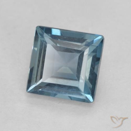9,17 ctw natürlicher London Blau Topas, Quadrat, VVS-VS