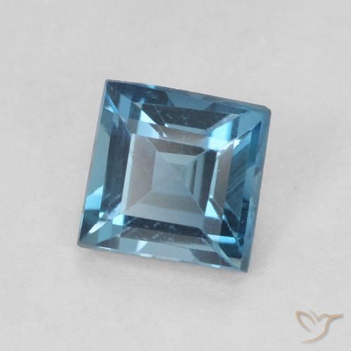 9,17 ctw natürlicher London Blau Topas, Quadrat, VVS-VS