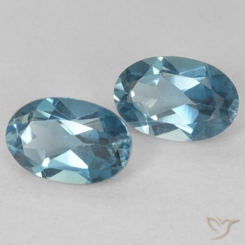 1.17 ct natürliche London Blau Topas-Edelsteine, Oval, VVS-VS
