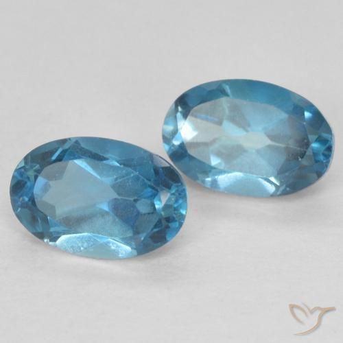 1.23 ct natürliche London Blau Topas-Edelsteine, Oval, VVS-VS