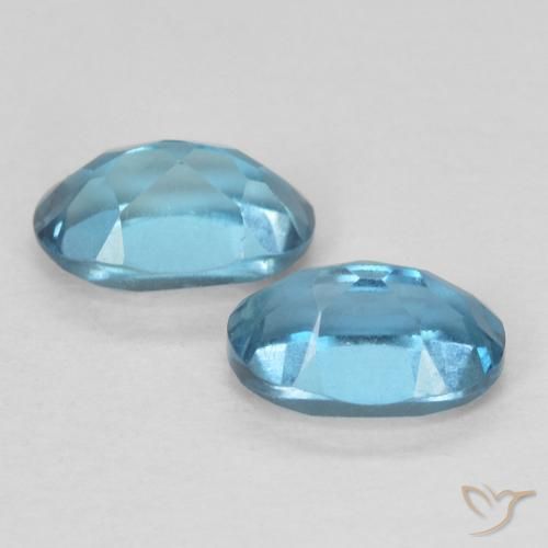 1.23 ct natürliche London Blau Topas-Edelsteine, Oval, VVS-VS