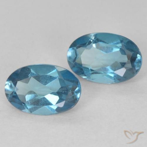 1.13 ct natürliche London Blau Topas-Edelsteine, Oval, VVS-VS