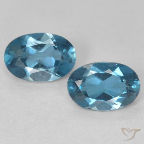 1.06ctw Natürlicher London Blau Topas, Oval, VVS
