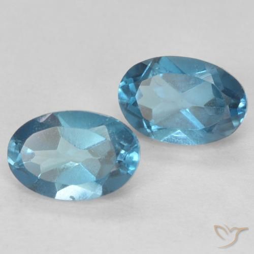 1.25 ct natürliche London Blau Topas-Edelsteine, Oval, VVS
