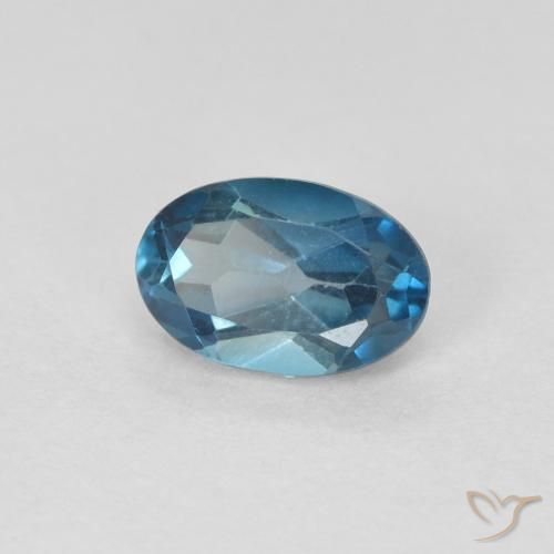 9,17 ctw natürlicher London Blau Topas, Oval, VVS